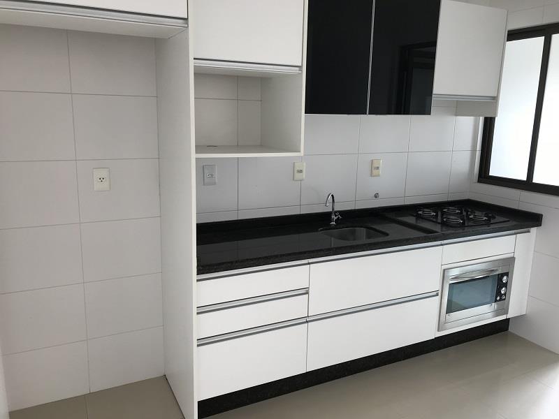Cozinha com móveis planejados com fogão e forno embutidos