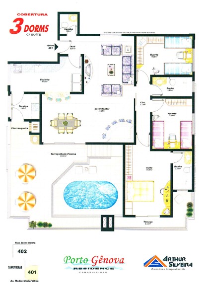 Cobertura com o Código 3223 à Venda no bairro Canasvieiras na cidade de Florianópolis com 3 dormitorio(s) possui 1 garagem(ns) com área de 164,89 m2