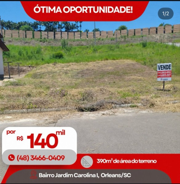 Terreno Codigo 30726 a Venda no bairro Samuel Sandrini na cidade de Orleans