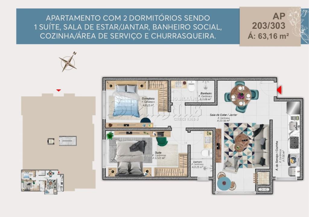 Apartamento Código 10760 para Venda no bairro Cachoeira do Bom Jesus na cidade de Florianópolis